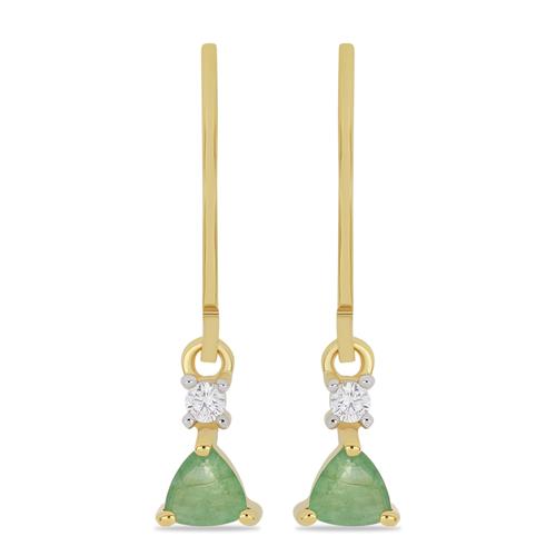BUY EMERALD GEMSTONE EARRING IN 925 SILVER